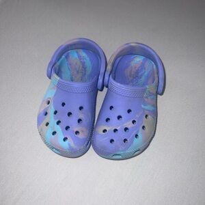 Kids Purple and Blue Crocs
